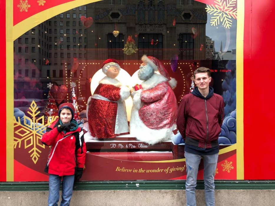 Dylano viert zijn kerst in Philadelphia Dylano viert zijn kerst in Philadelphia