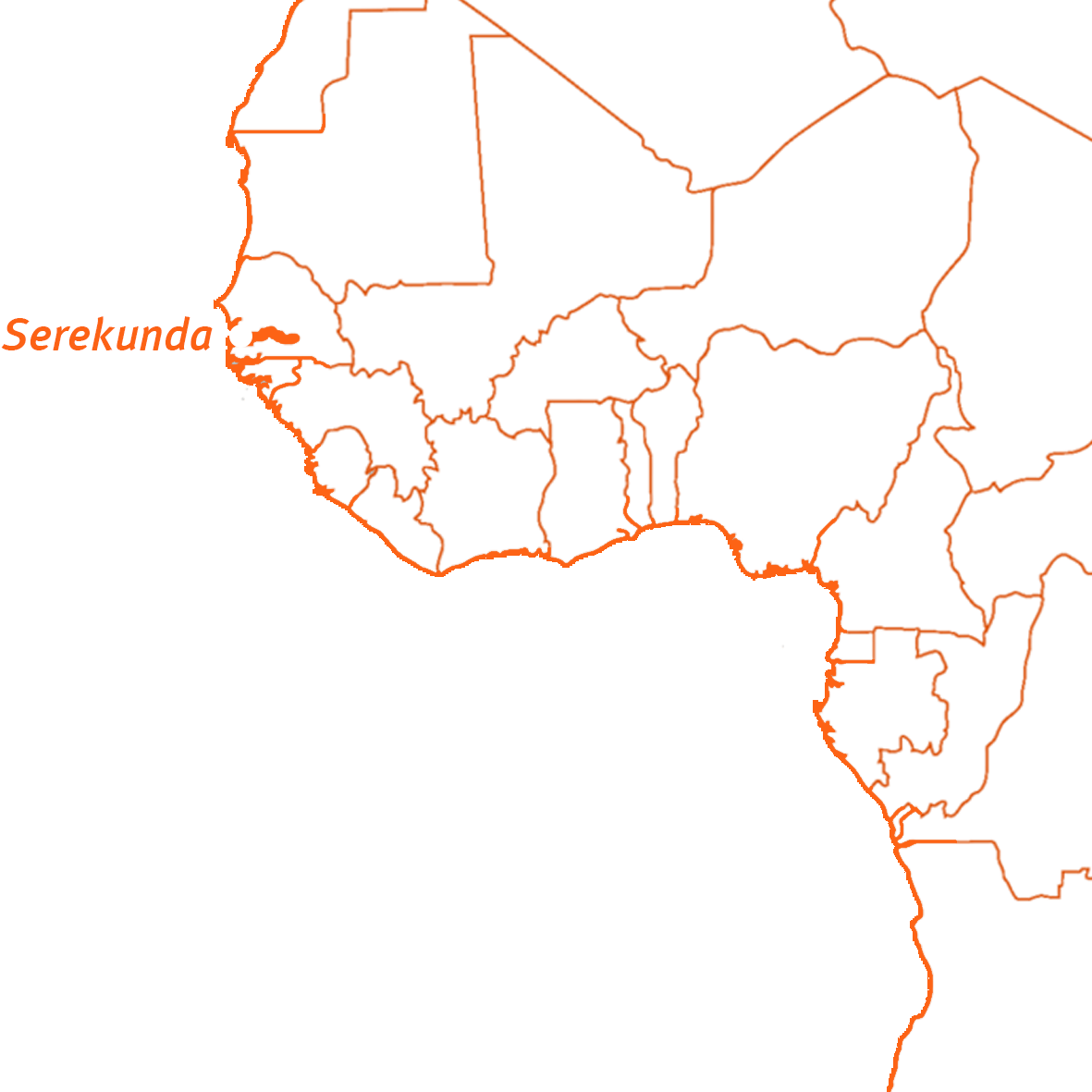 Travel Active – Gambia – Kaart Travel Active - Gambia - Kaart